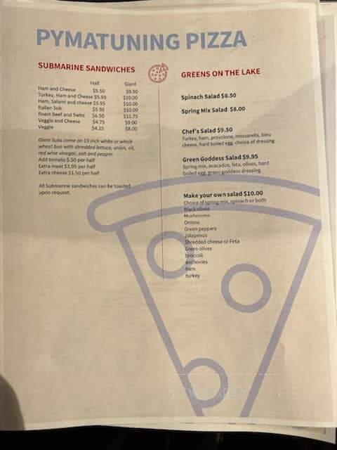 Pymatuning Pizza - Linesville, PA menu_pic