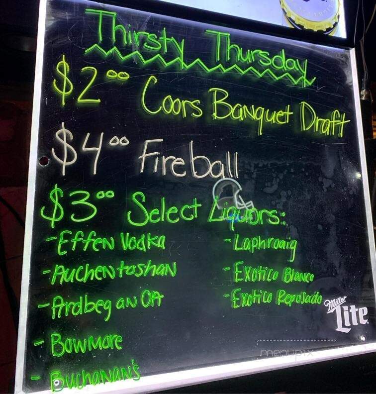 Corner Bar - Greensboro, NC menu_pic