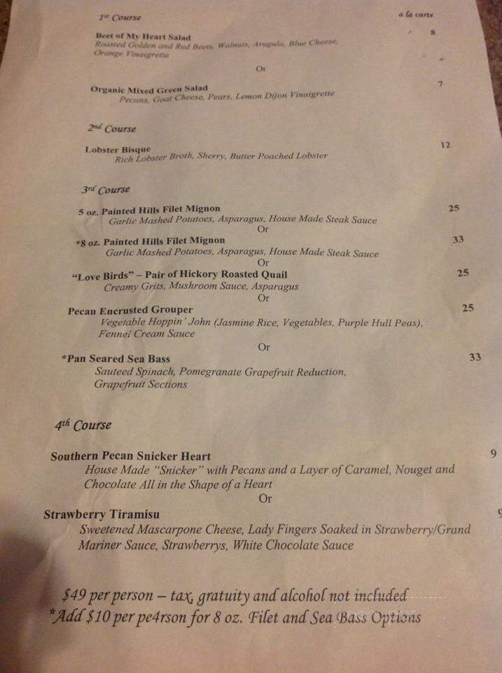 Garfield's Restaurant & Pub - Oxford, AL menu_pic