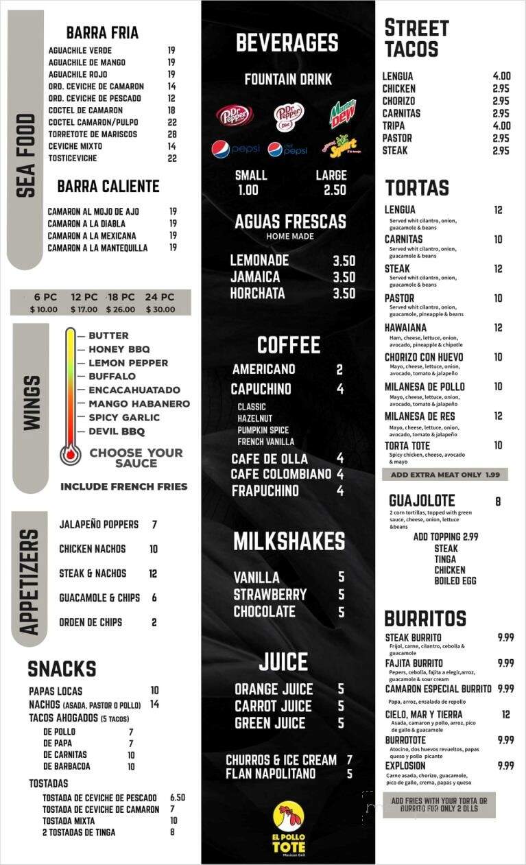 El Pollo Tote - Omaha, NE menu_pic