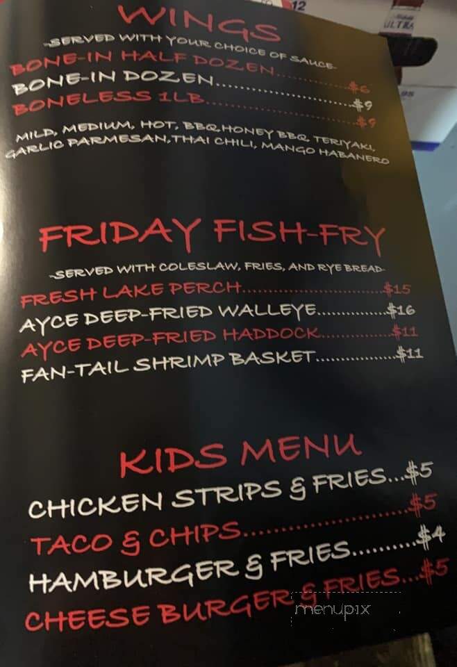 Big Time Sports Bar & Grill - Shawano, WI menu_pic
