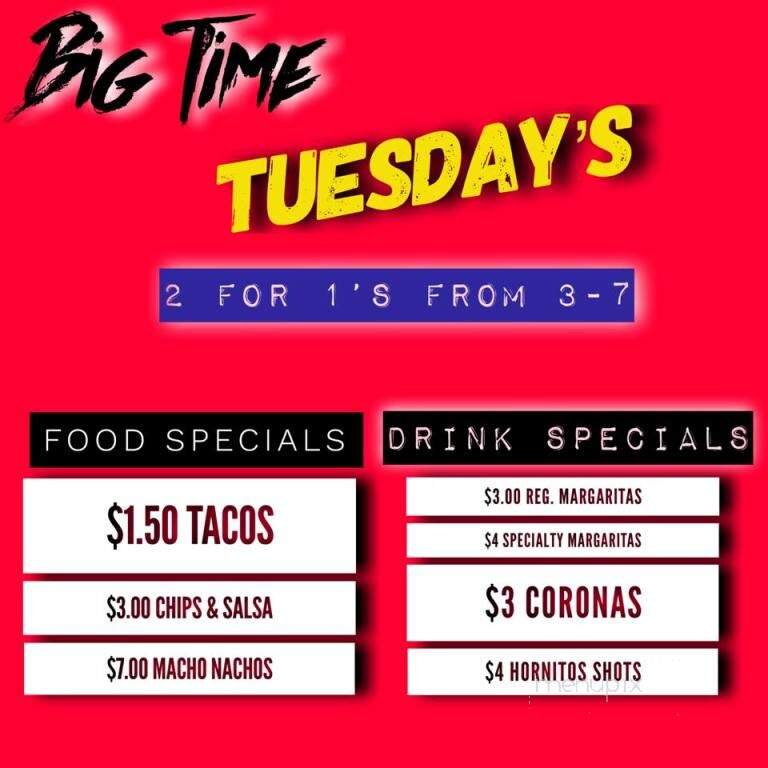 Big Time Sports Bar & Grill - Shawano, WI menu_pic