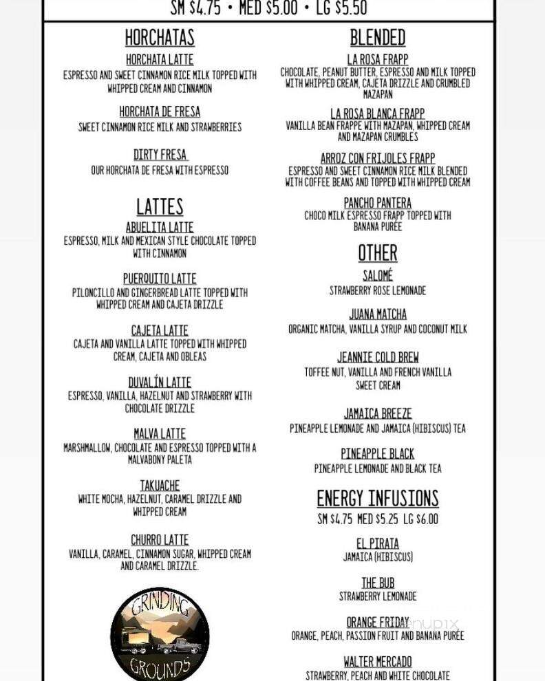 Grinding Grounds - Stockton, CA menu_pic