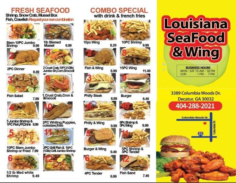 Louisiana Seafood Market and Wings - Decatur, GA menu_pic