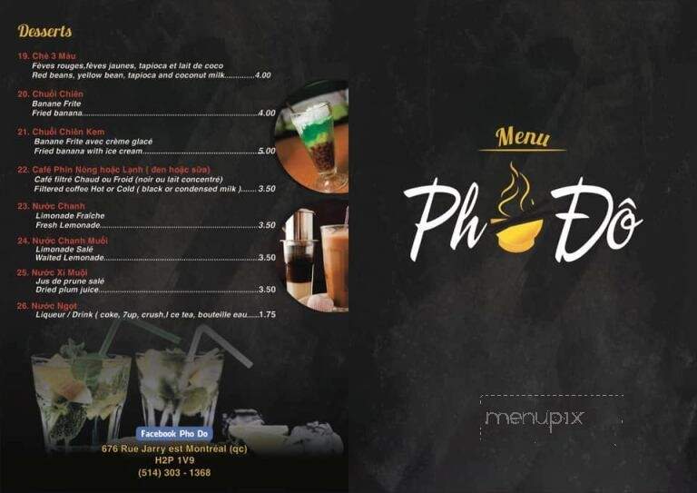 Pho Do - Montreal, QC menu_pic