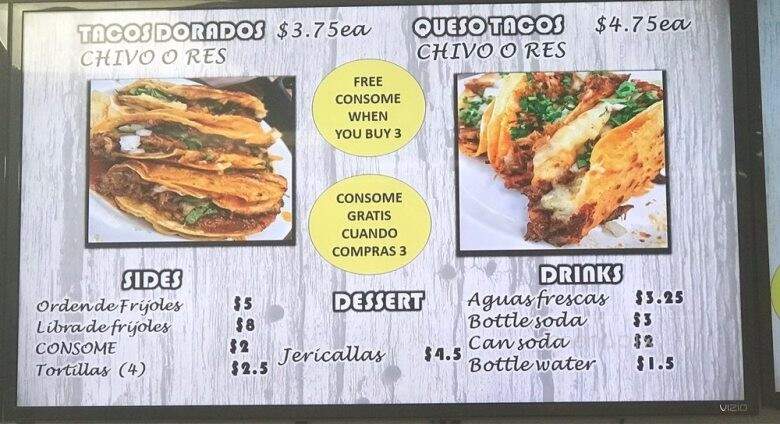 Birria El Compa, La Cruda - Las Vegas, NV menu_pic