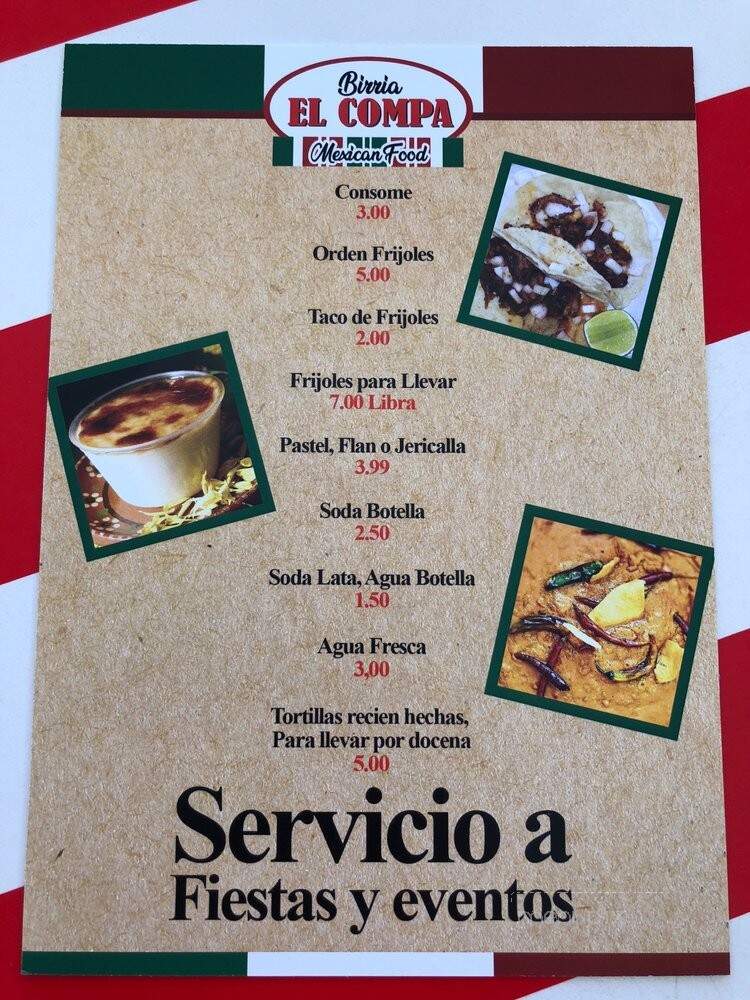 Birria El Compa, La Cruda - Las Vegas, NV menu_pic