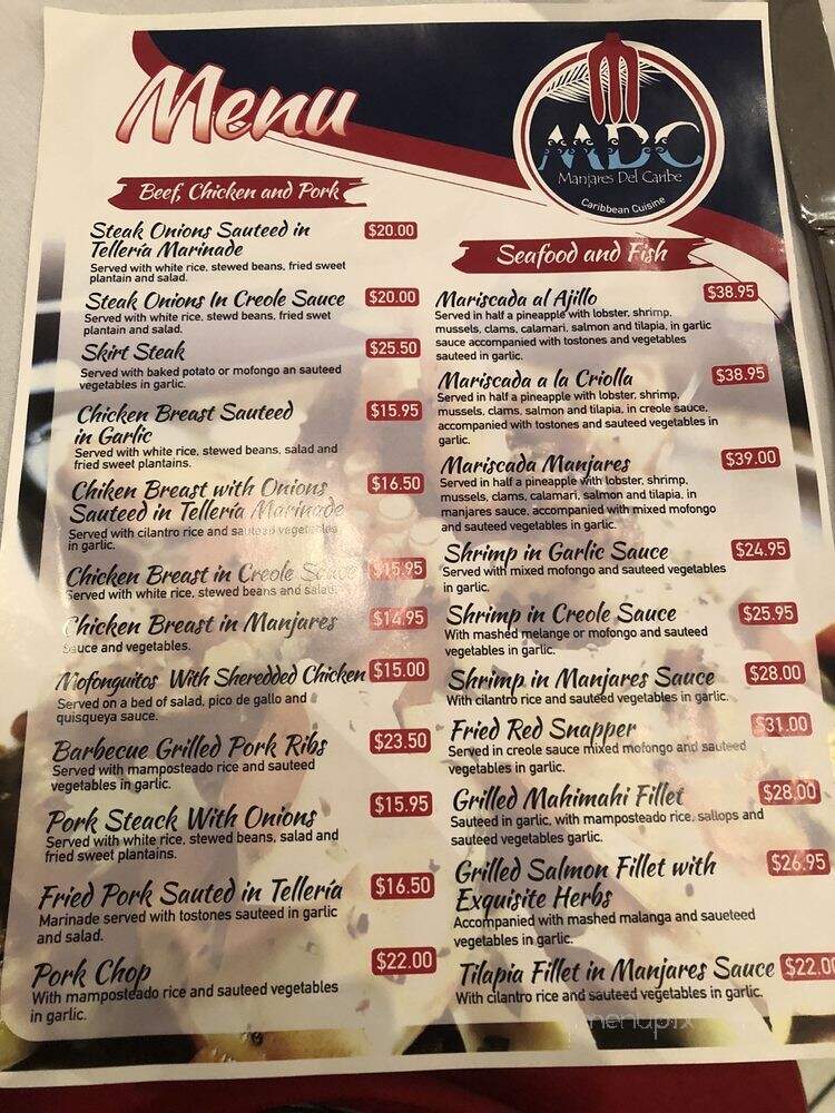Manjares Del Caribe - Randolph, NJ menu_pic