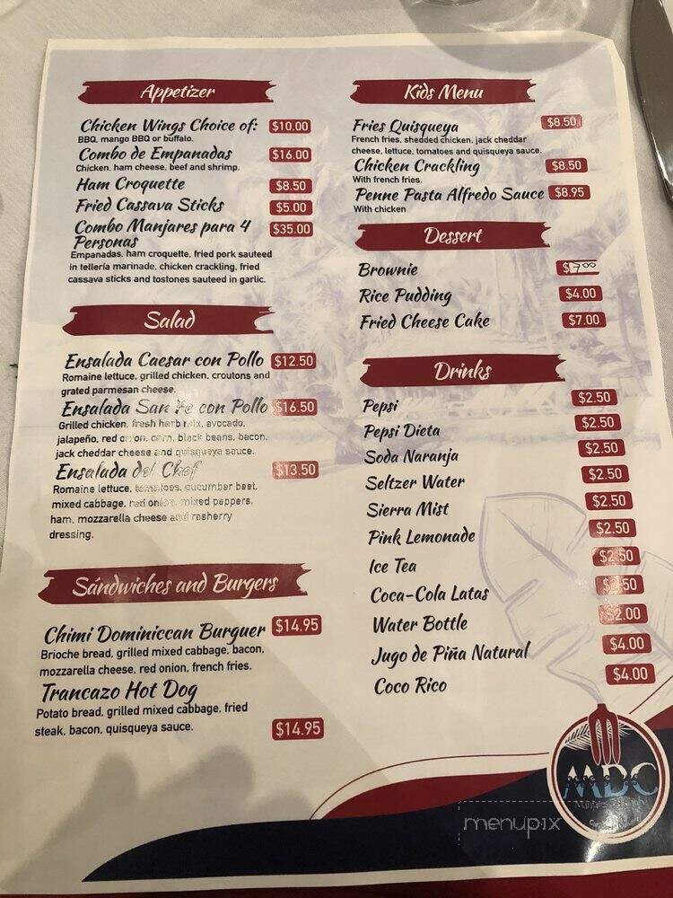 Manjares Del Caribe - Randolph, NJ menu_pic