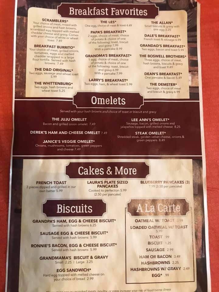 Ma's Cafe & Pizzeria - Miller, MO menu_pic