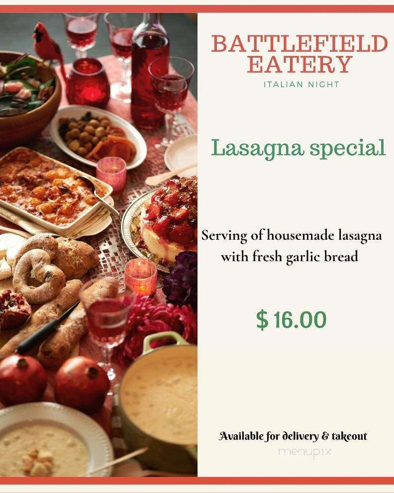 The Battlefield Eatery - Sackets Harbor, NY menu_pic