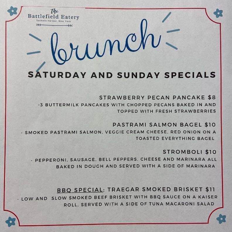The Battlefield Eatery - Sackets Harbor, NY menu_pic