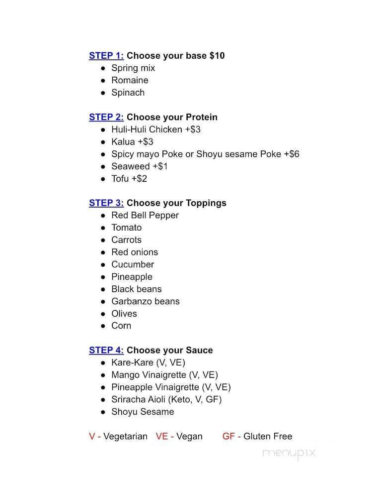 The Aloha Counter - Fort Irwin, CA menu_pic