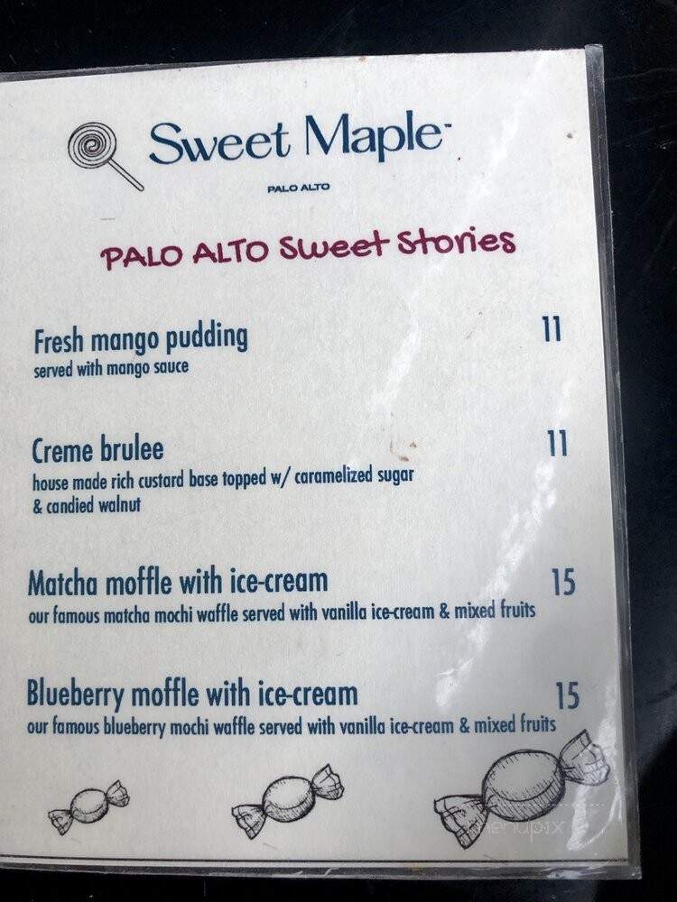 Sweet Maple - Palo Alto, CA menu_pic