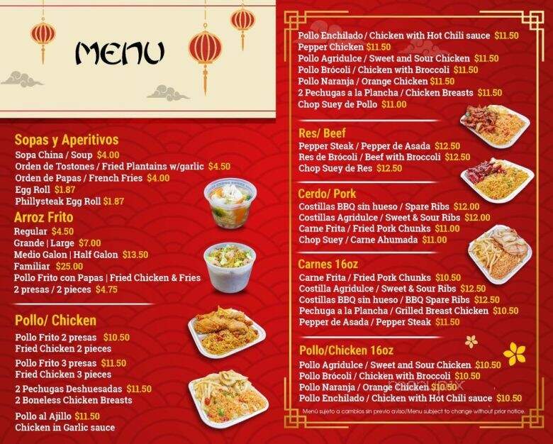 Pa Los Chinos - Davenport, FL menu_pic