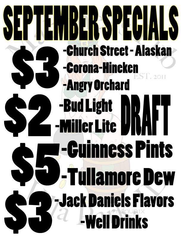 Mahoney's Pub - Villa Park, IL menu_pic