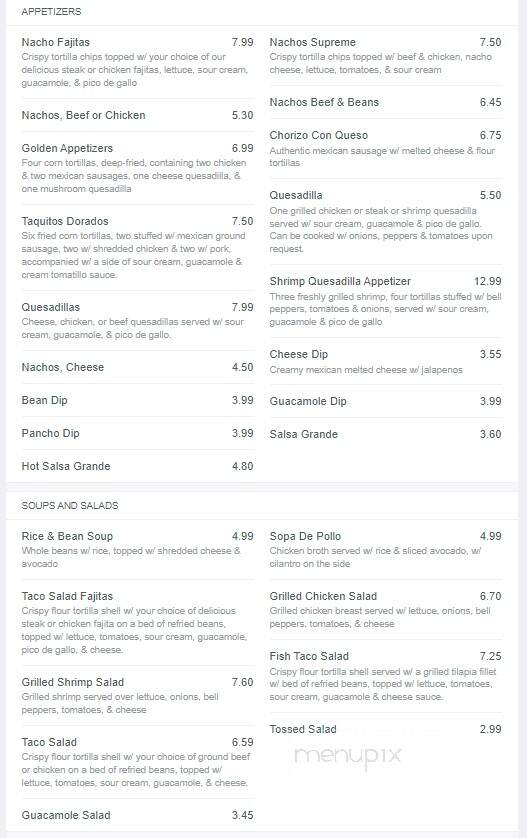 Mexico Lindo - Gainesville, FL menu_pic