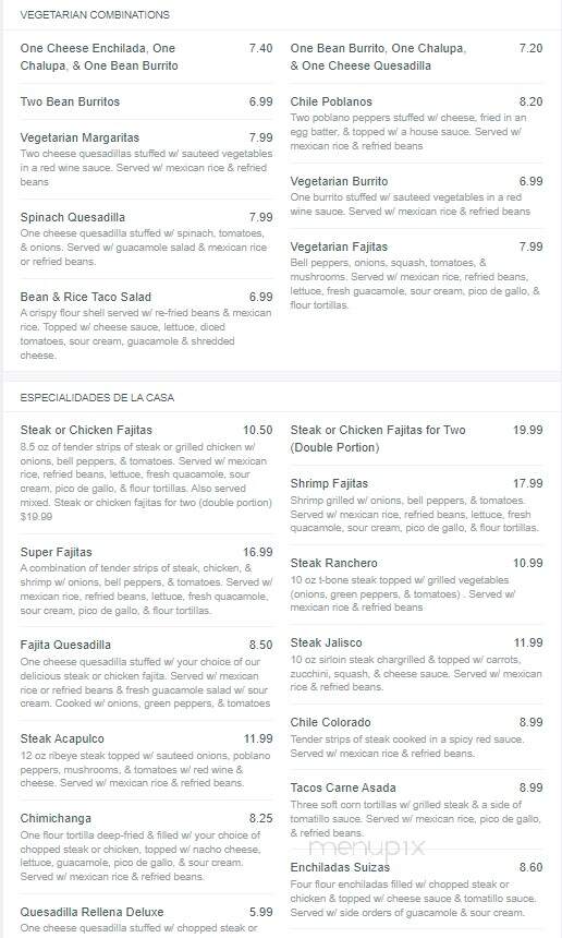 Mexico Lindo - Gainesville, FL menu_pic