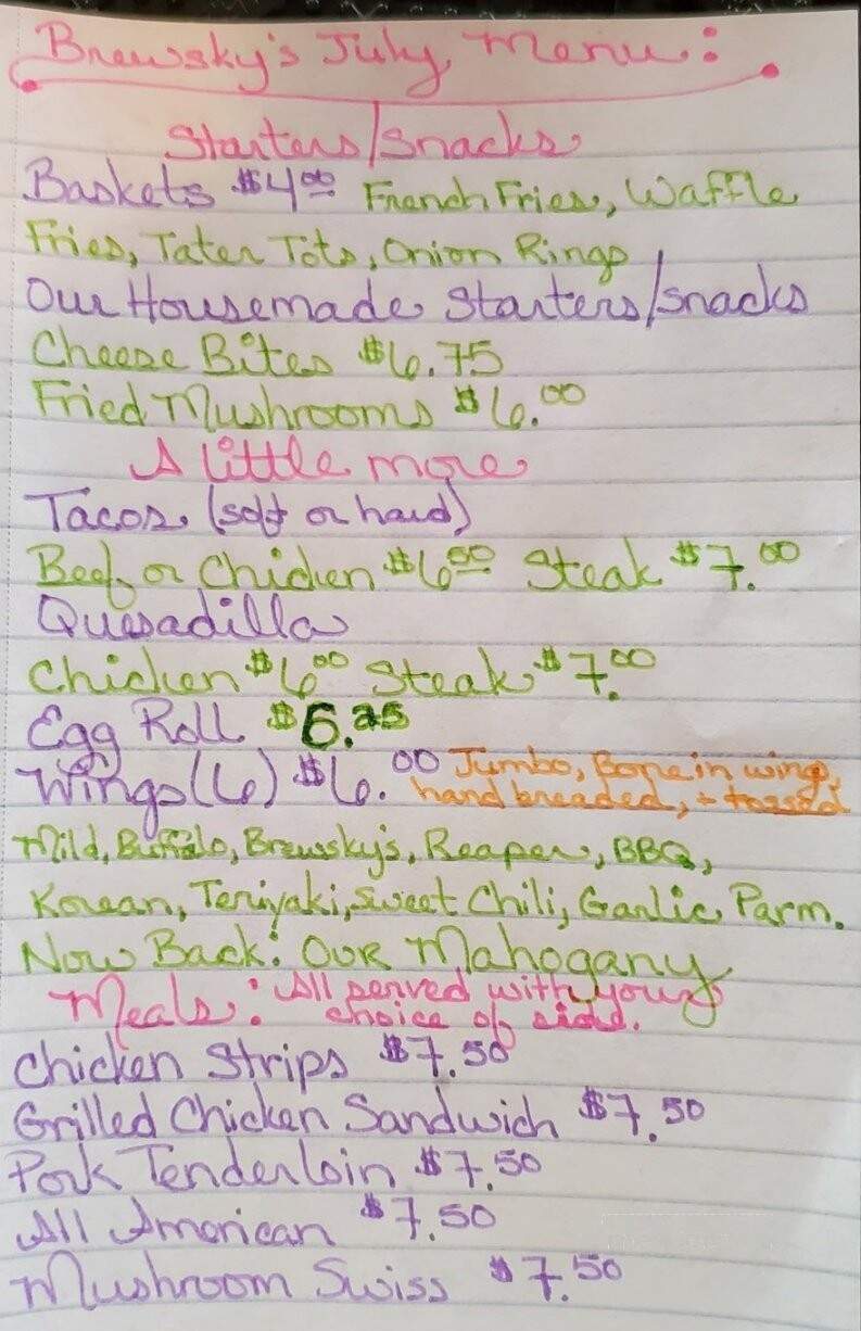 Brewsky's - Rockford, IL menu_pic
