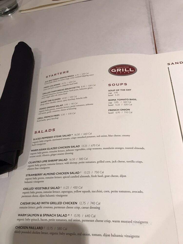 Nordstrom Cafe - Lone Tree, CO menu_pic