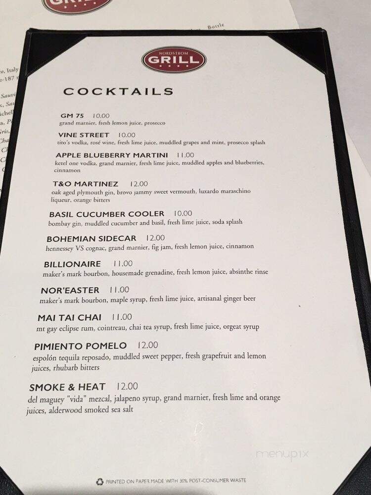 Nordstrom Cafe - Lone Tree, CO menu_pic