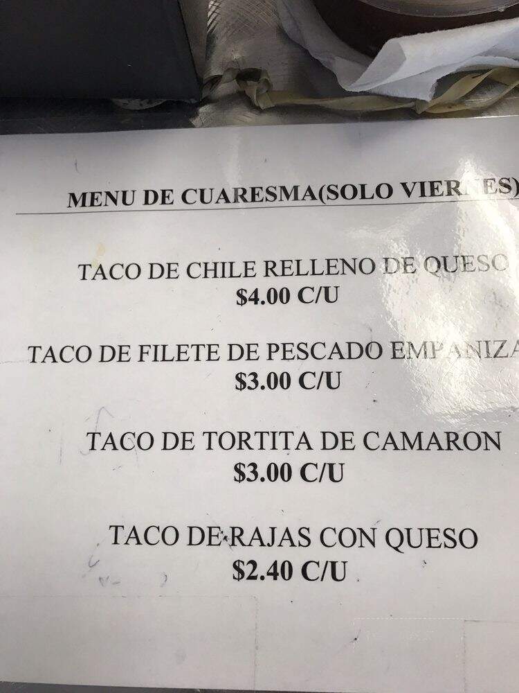 Pacos Tacos 2 - Chicago, IL menu_pic