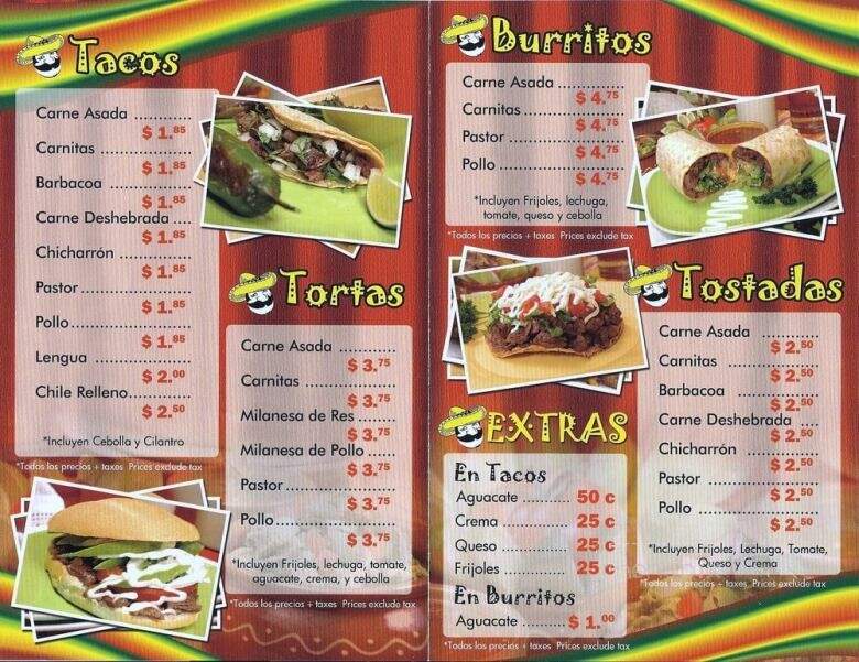 Pacos Tacos 2 - Chicago, IL menu_pic