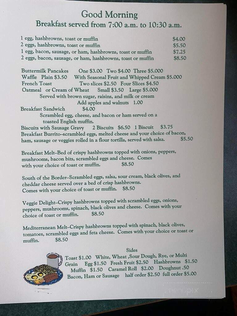 Homemade Kitchen - Livingston, MT menu_pic
