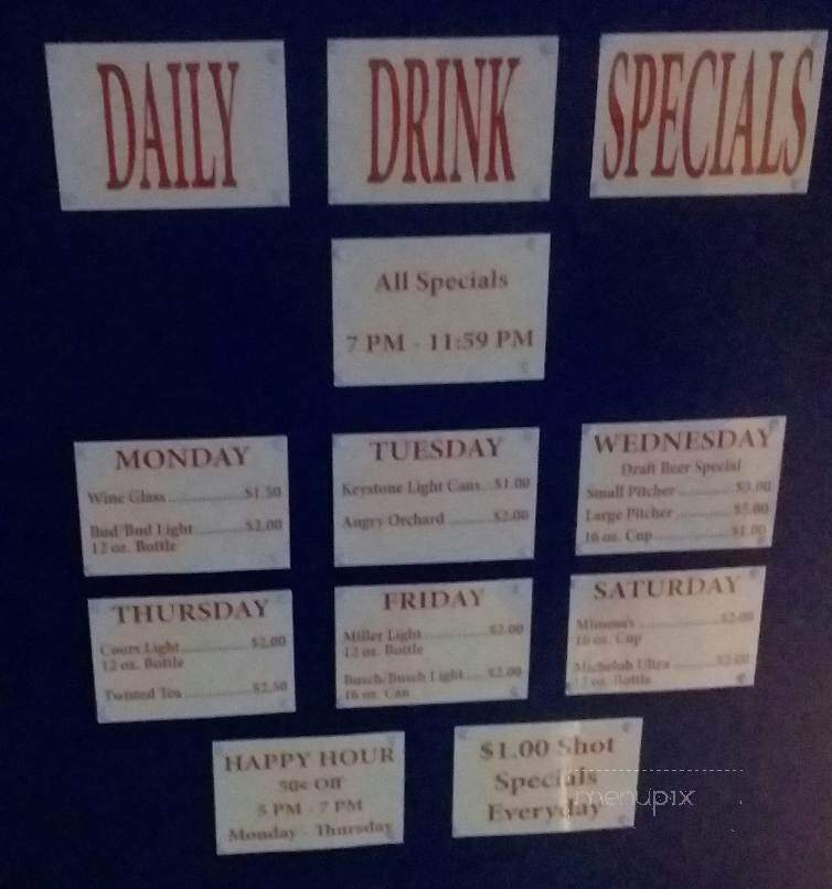 Hilltop Bar & Restaurant - Mount Pleasant, PA menu_pic