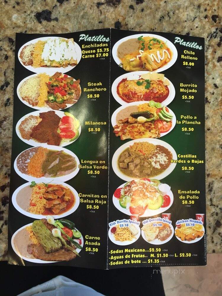 Restaurant Las Palmas - La Puente, CA menu_pic