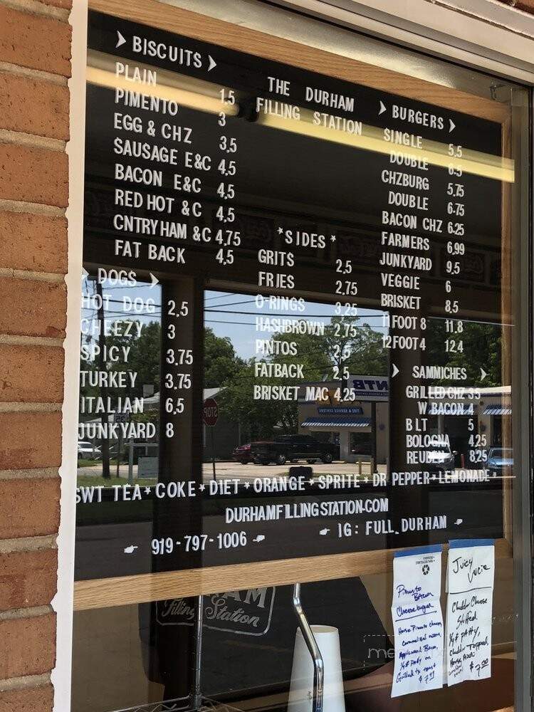 The Durham Filling Station - Durham, NC menu_pic