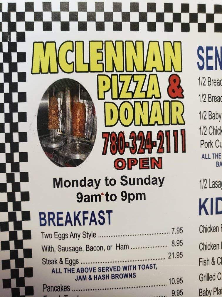 Mclennan Pizza and Donair - McLennan, AB
