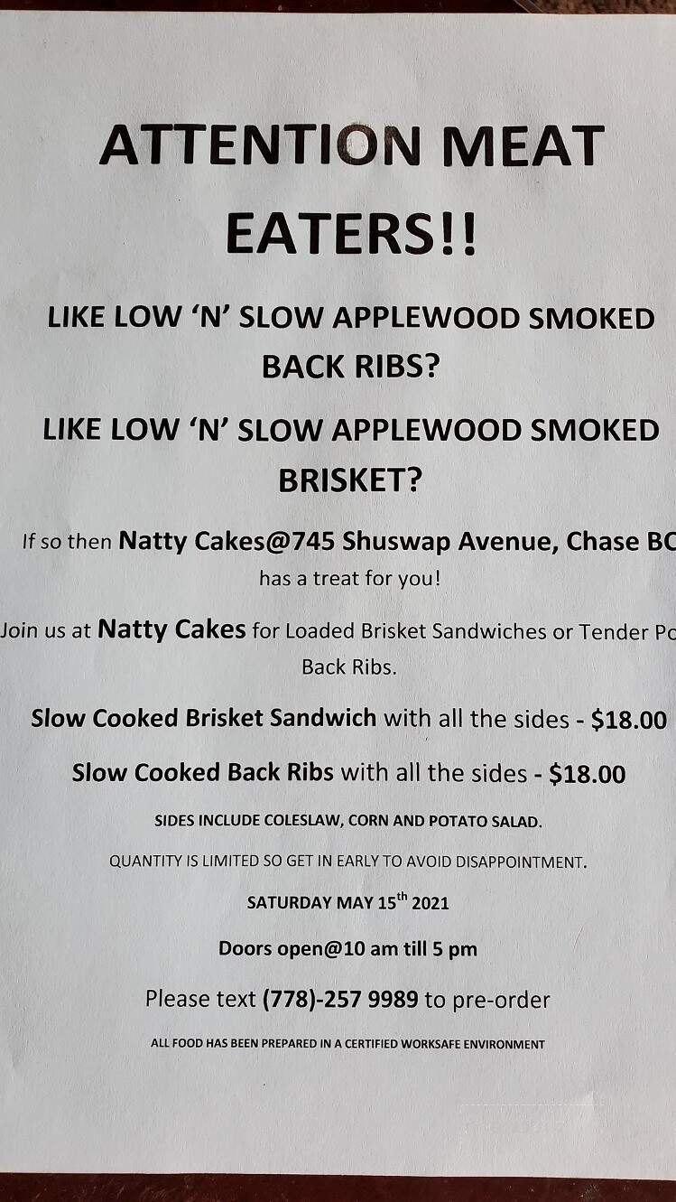 Natty Cakes Confectionery & Bakeshop - Chase, BC