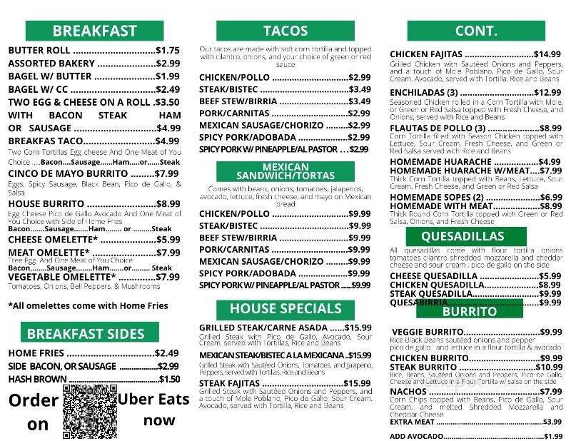 Cinco De Mayo - Stamford, CT menu_pic