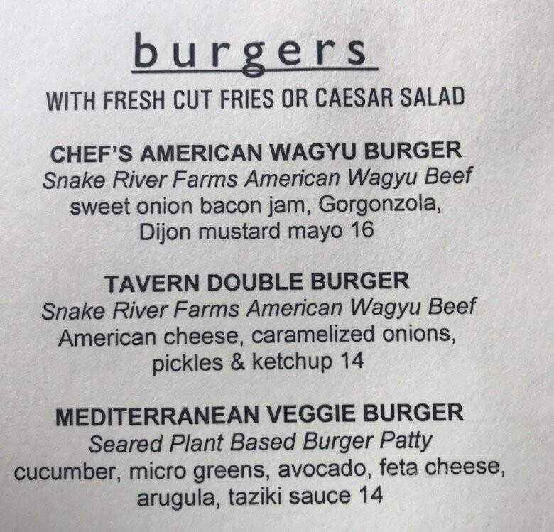 The Village Tavern - Cashiers, NC menu_pic