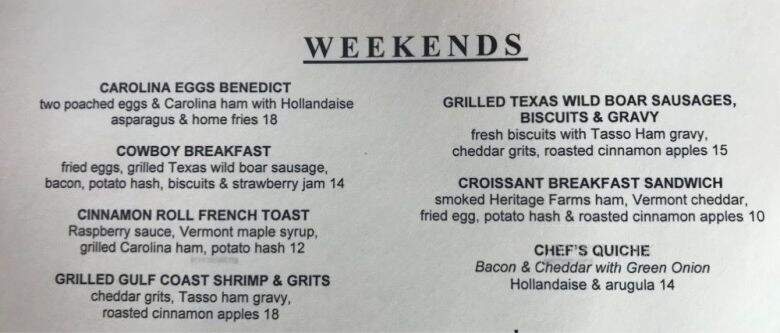 The Village Tavern - Cashiers, NC menu_pic