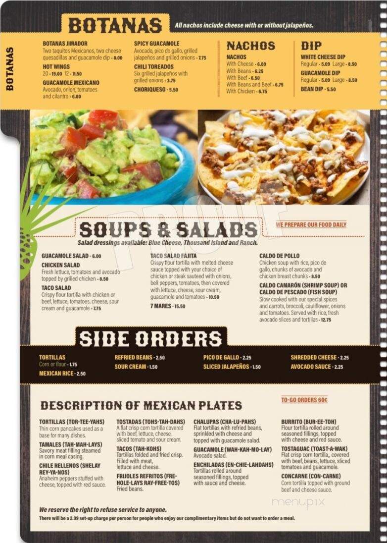 El Jimador - Durant, OK menu_pic