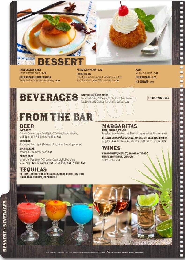 El Jimador - Durant, OK menu_pic