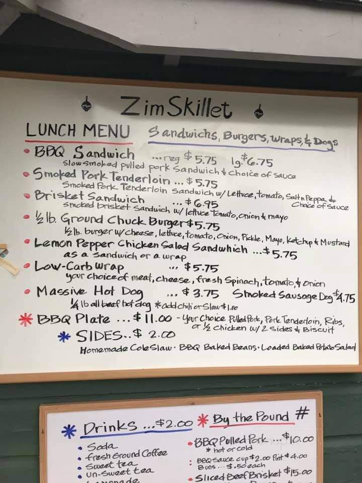 ZimSkillet - Newborn, GA menu_pic