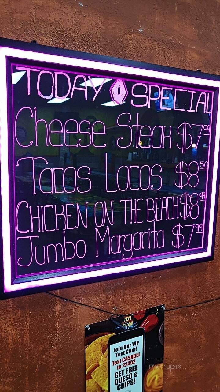 Casa Del Mar II - Charleston, IL menu_pic