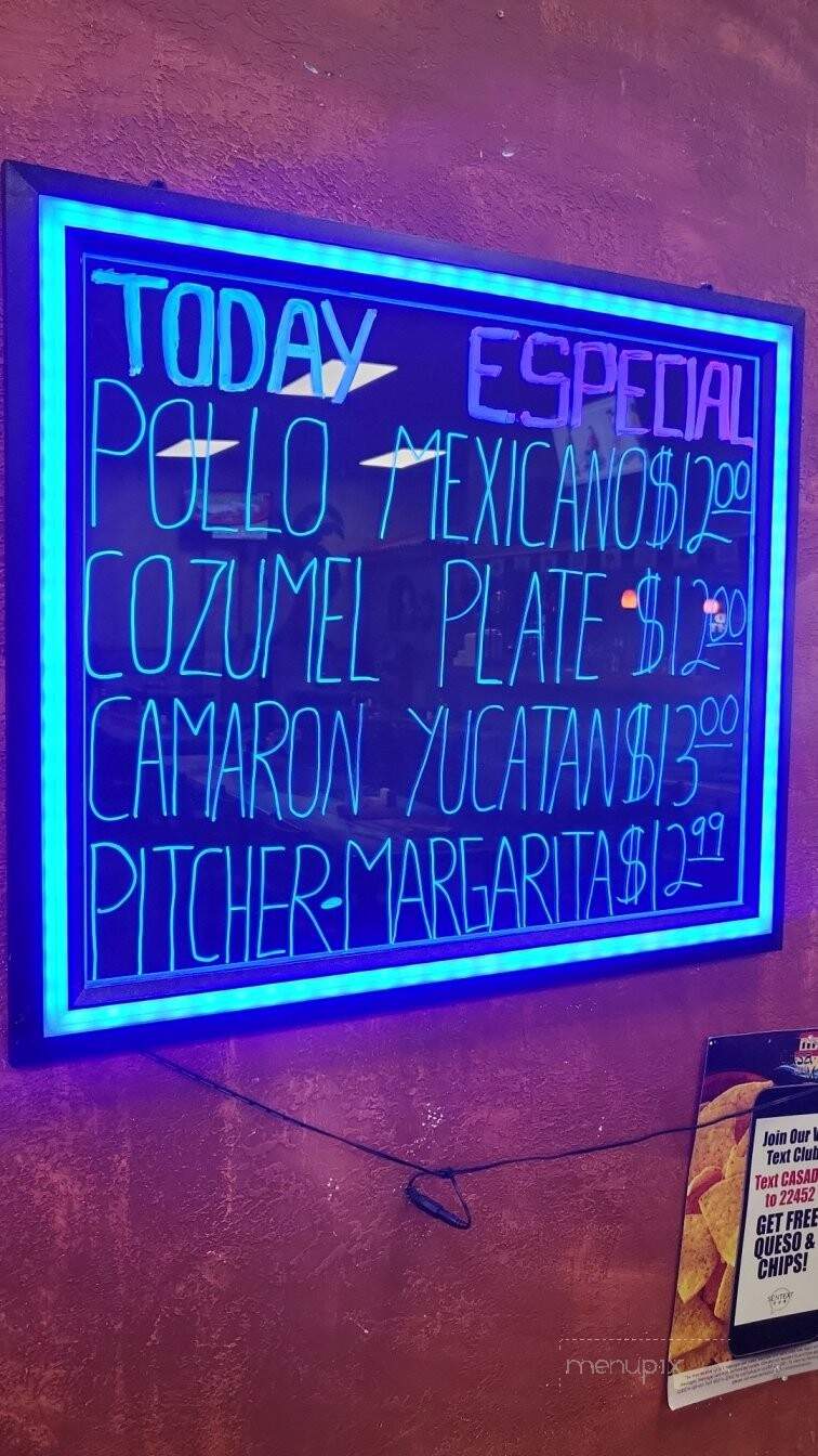 Casa Del Mar II - Charleston, IL menu_pic