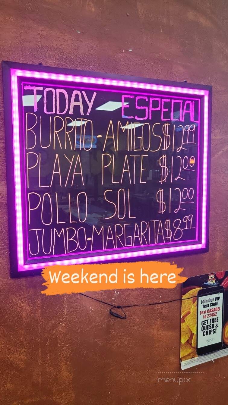 Casa Del Mar II - Charleston, IL menu_pic