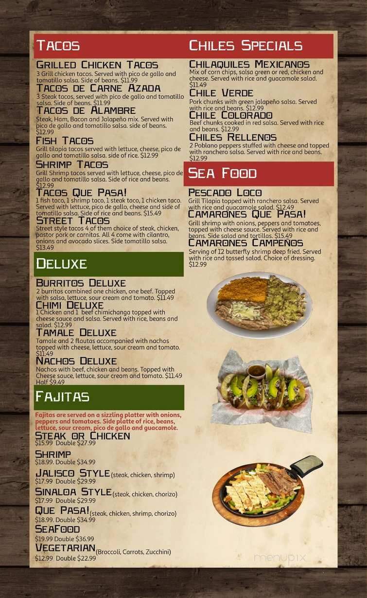 Que Pasa! - Union, MO menu_pic