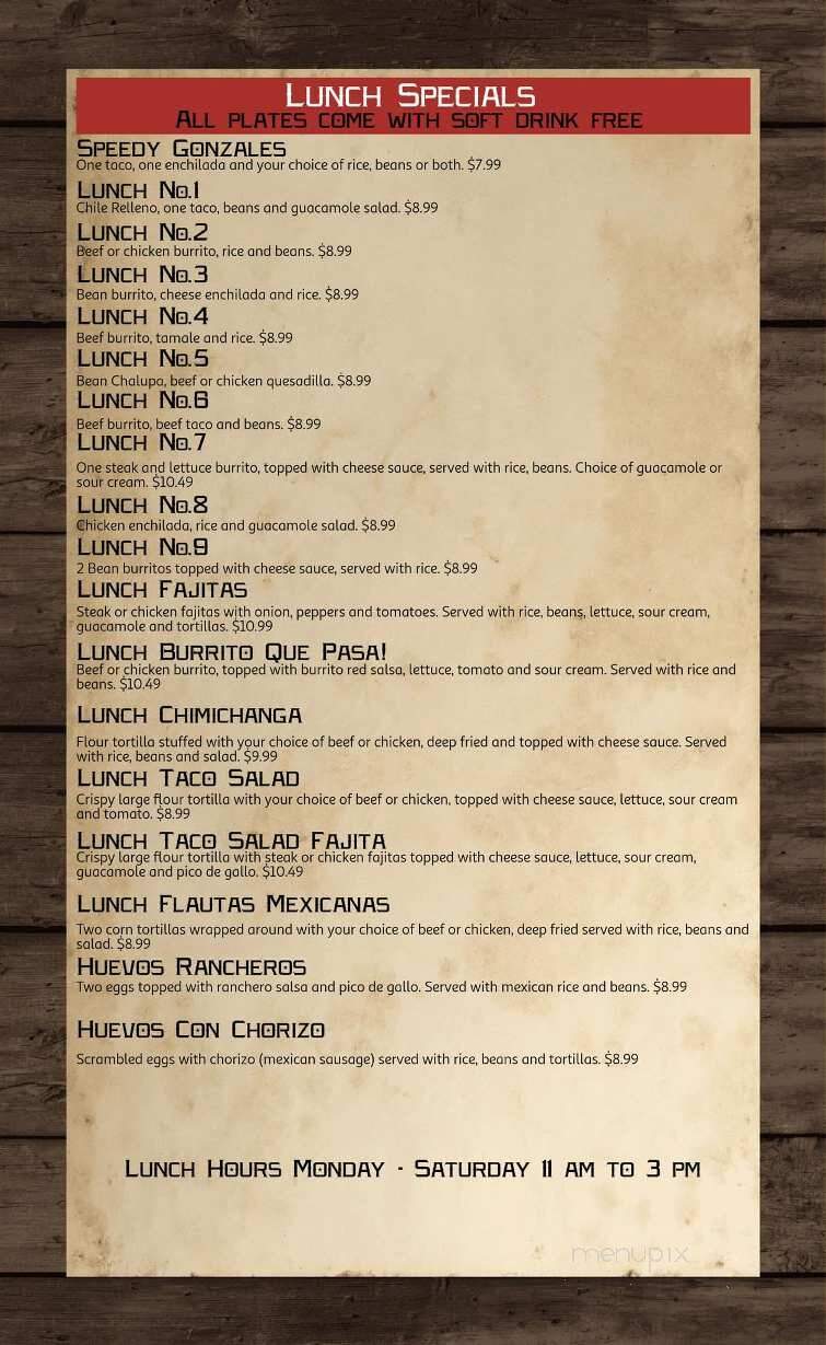 Que Pasa! - Union, MO menu_pic