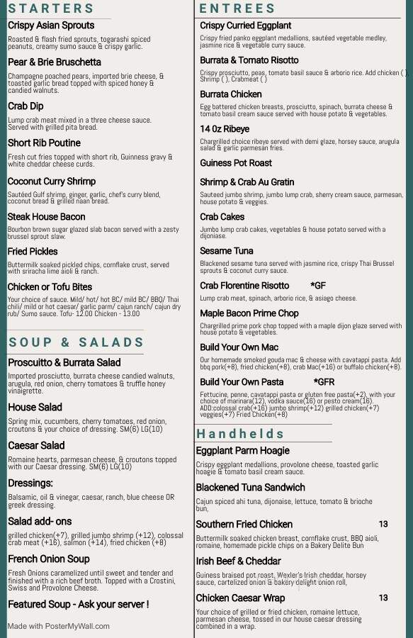 The Down Pour - Wilkes-Barre, PA menu_pic