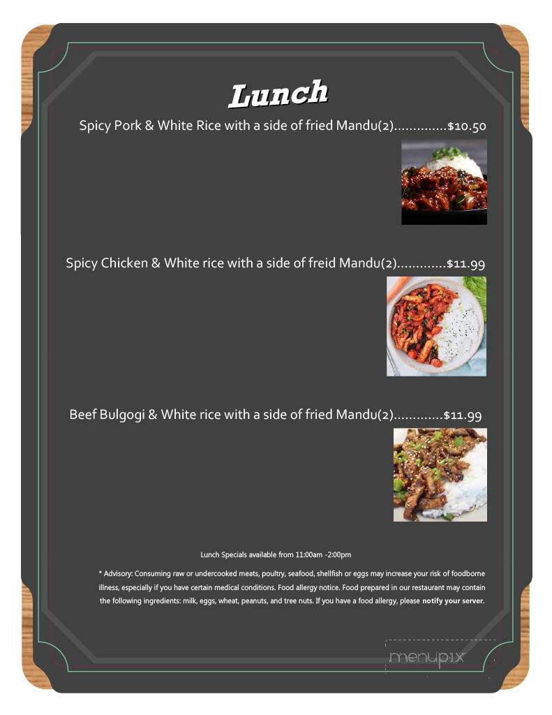 Busan Korean Restaurant - Enterprise, AL menu_pic
