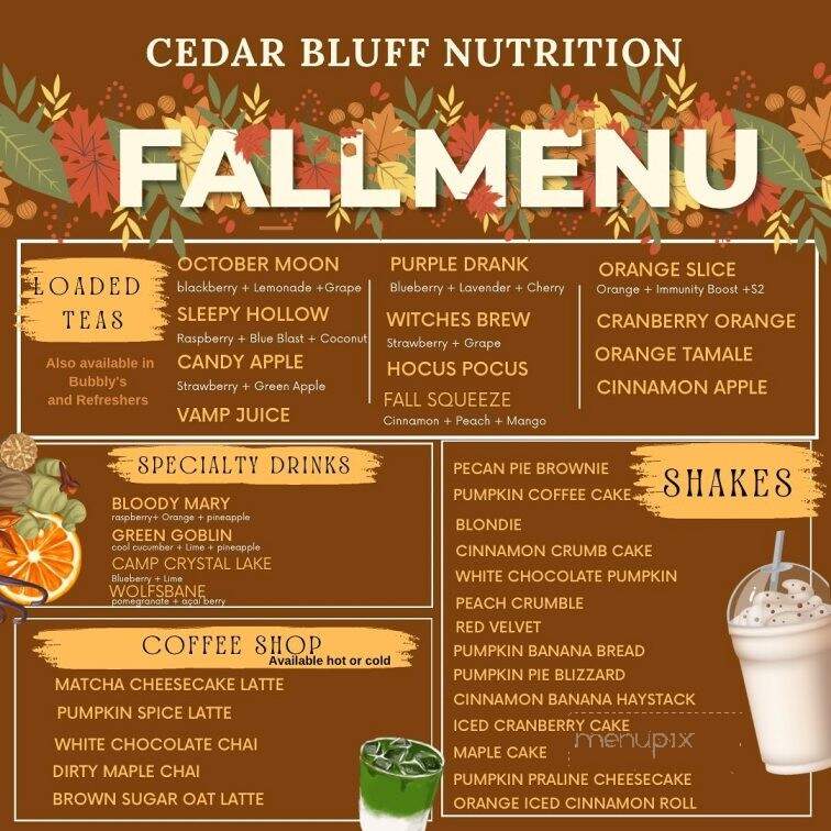 Cedar Bluff Nutrition - Knoxville, TN menu_pic