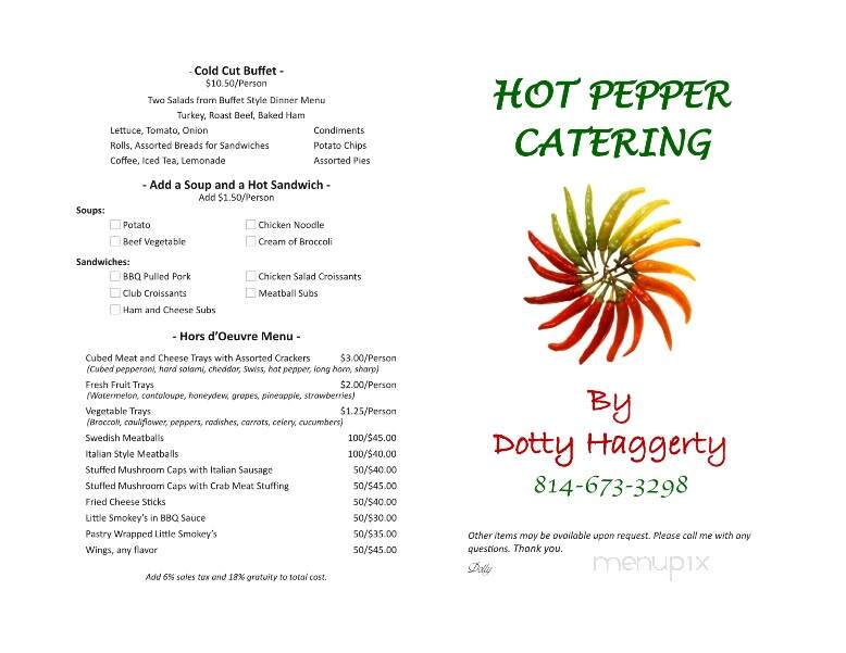 Dotty Haggerty's Ice Cream and More - Franklin, PA menu_pic