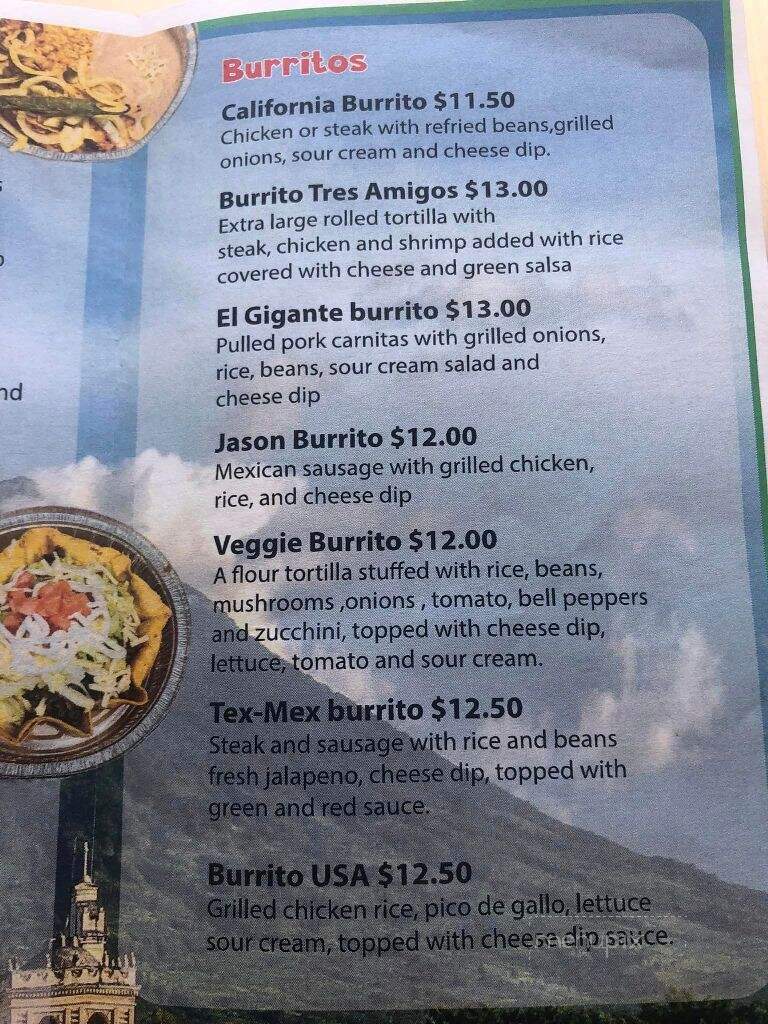 Tacos Paraiso - Pittsboro, NC menu_pic