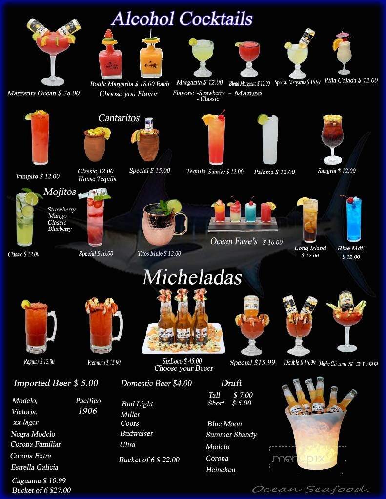 Ocean Seafood - Lindenhurst, IL menu_pic
